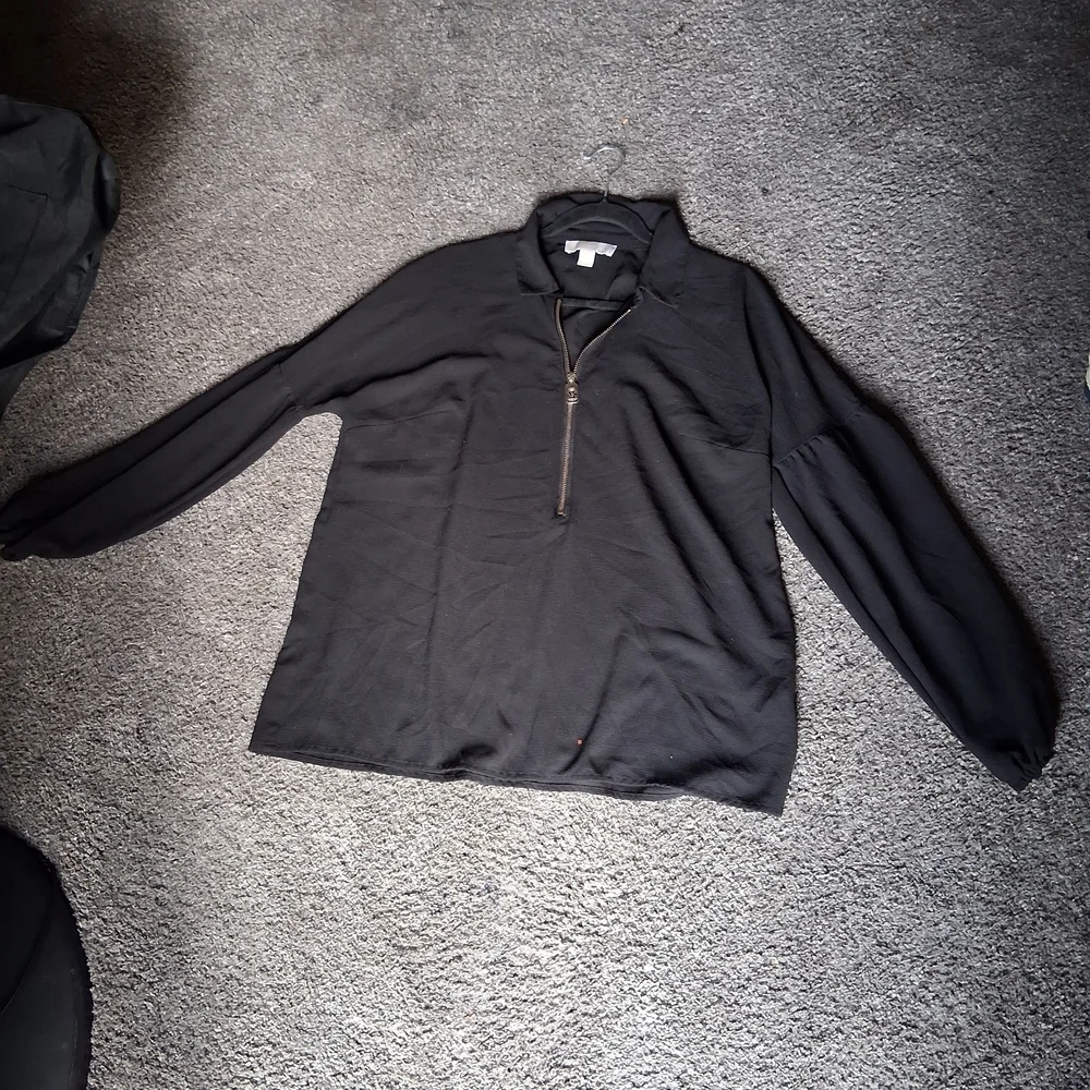 Michael Kors Black Zip-Up Sweatshirt